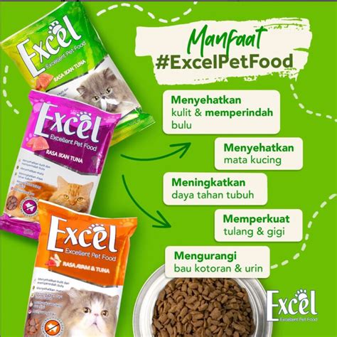 excel makanan kucing