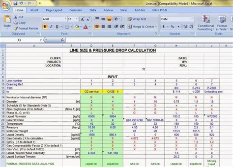 Excel Spreadsheets Chemical Engineering