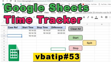 excel time tracker using google sheets YouTube