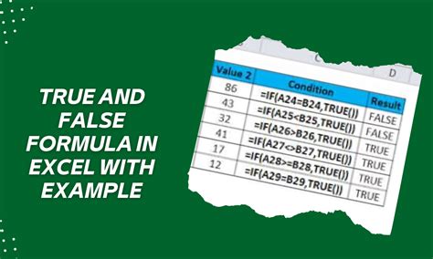 Excel True False Answers
