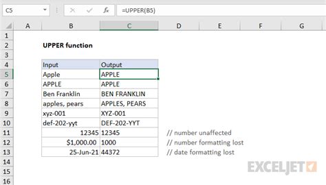 Excel Upper Function Exceljet Upper And Lowercase Numbers - Upper And Lowercase Numbers