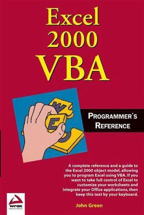 Download Excel 2000 Vba Programmers Reference 