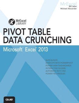 Read Excel 2013 Pivot Table Data Crunching 
