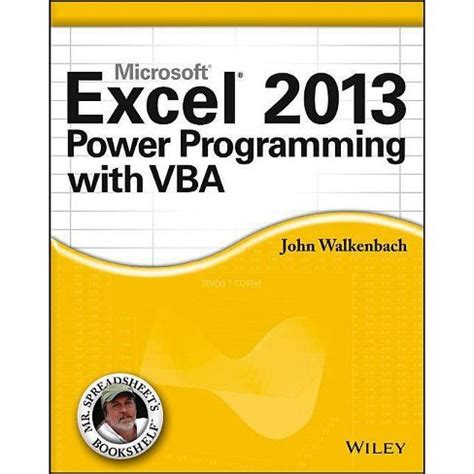 Full Download Excel 2013 Power Programming With Vba Mr Spreadsheet S Bookshelf 