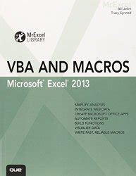 Download Excel 2013 Vba And Macros Mrexcel Library 