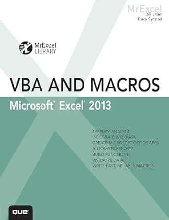 Download Excel 2013 Vba And Macros Mrexcel Library 