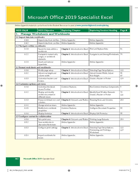 Read Excel Certification Study Guide 