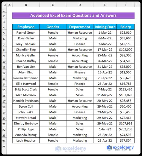 Full Download Excel Exam Questions And Answers 