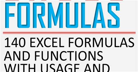 Full Download Excel Formulas 140 Excel Formulas And Functions With Usage And Examples 