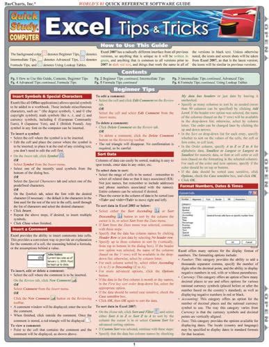 Excel Tips & Tricks (Quick Study Computer)