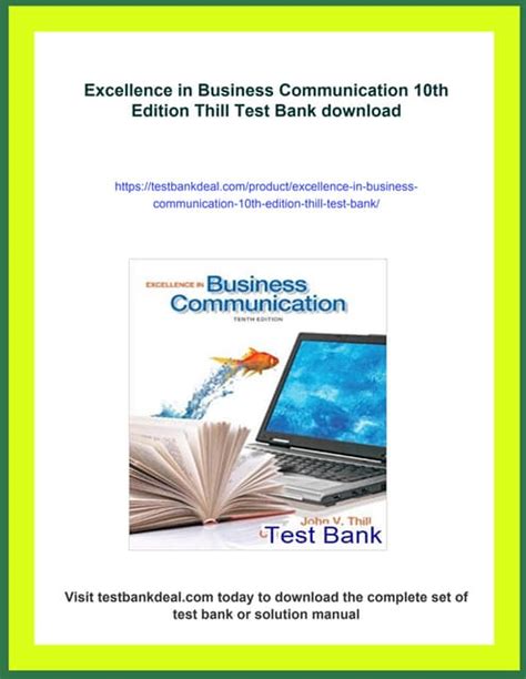 Full Download Excellence In Business Communication 10Th Edition Pdf Free 