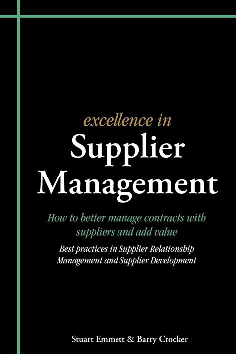Read Excellence In Supplier Management How To Better Manage 