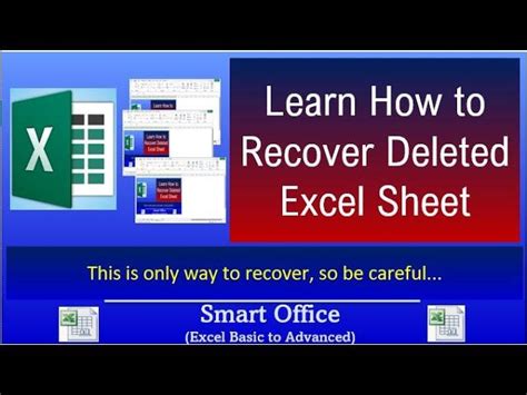 exceltricks de on LinkedIn: How to Recover Deleted Excel Worksheet