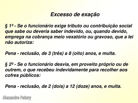 Excesso De Exacao