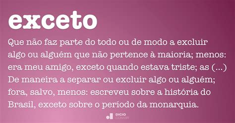 exceto