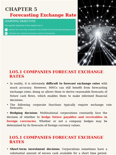 Exchange Rate Forecasting Techniques And Applications