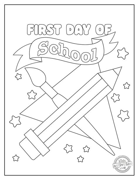 Exciting First Day Of School Coloring Pages Kids First Day Of Kindergarten Coloring Pages - First Day Of Kindergarten Coloring Pages
