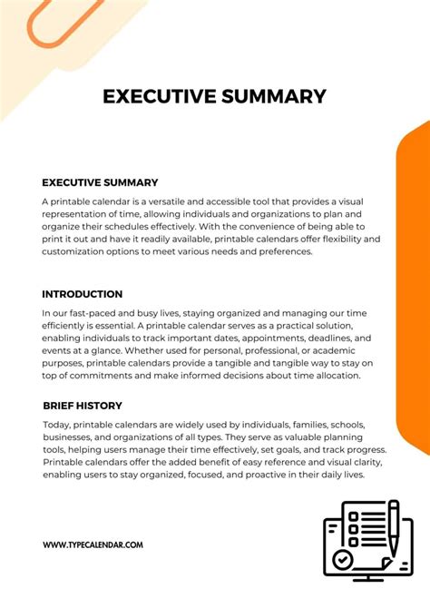 executive biography summary example pdf