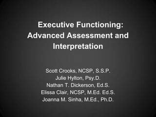 Executive Functioning Advanced Assessment And Wild Apricot