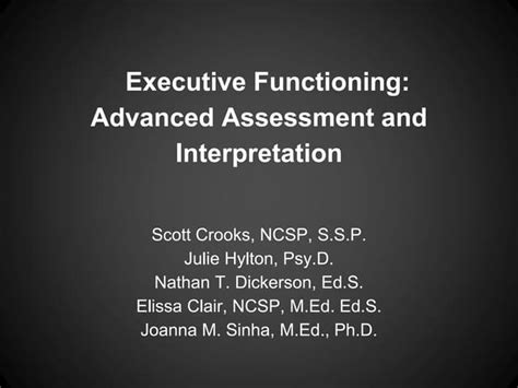 executive functioning advanced assessment and wild apricot