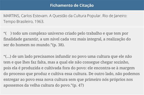 Exemplo De Fichamento