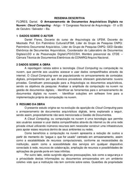 Exemplo De Resenha