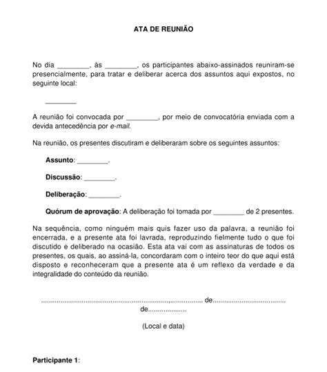 Exemplo De Um Ata