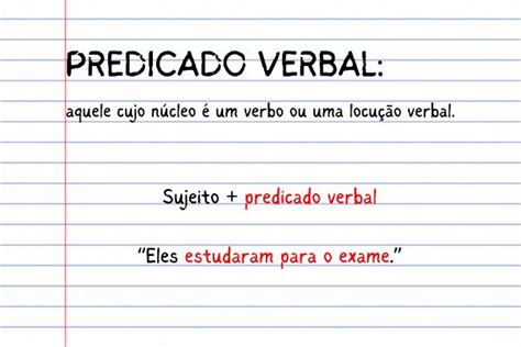 Exemplo Predicado Verbal