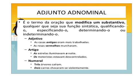 Exemplos De Adjunto Adnominal