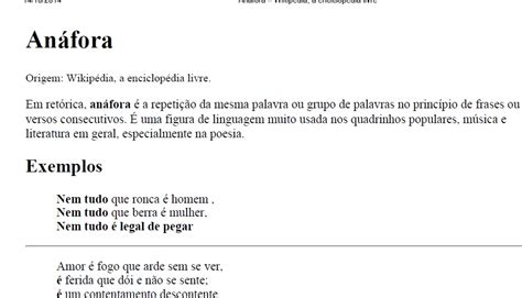 Exemplos De Anafora