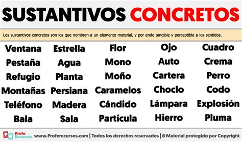 Exemplos Substantivos Concretos
