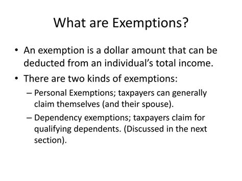 exemption meaning