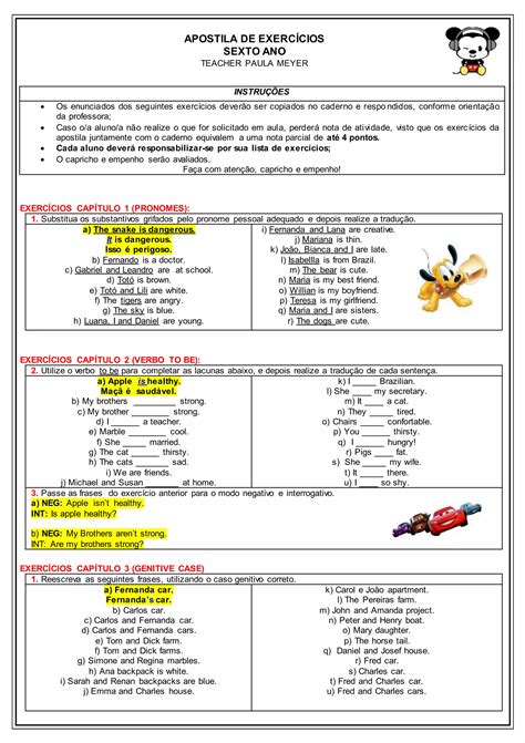 Exercícios De Inglês