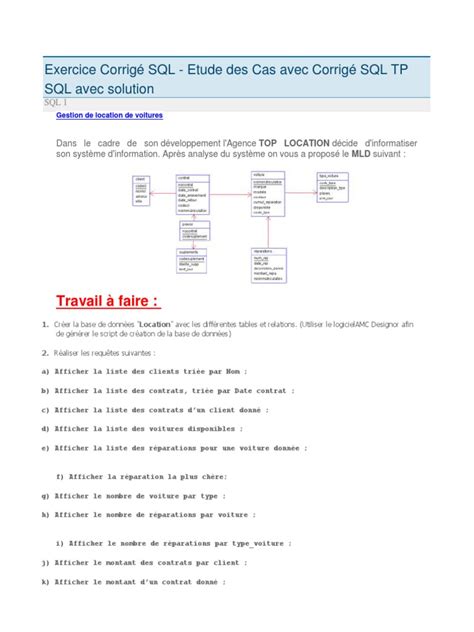 Exercice Corrige Sql