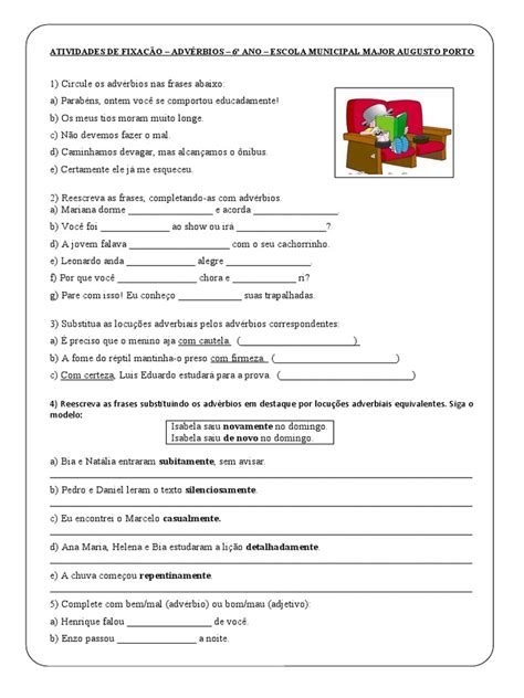 Exercicios De Adverbios