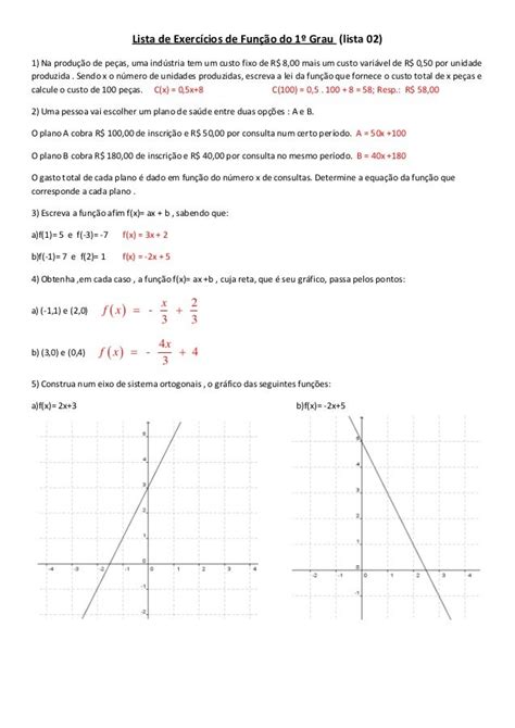 Exercicios De Função