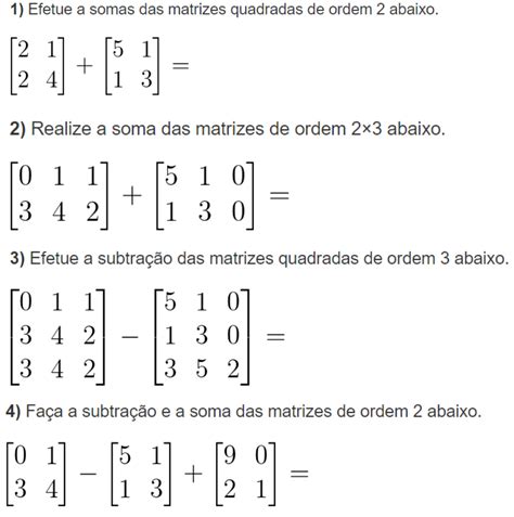 Exercicios De Matrizes