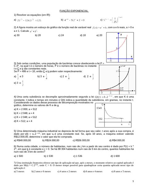 Exercicios Funcao Exponencial