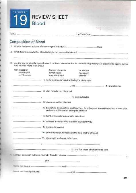 exercise 19 review sheet the spinal cord and spinal nerves