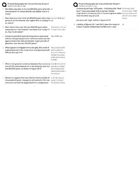 Exercise 24 Physical Geography Lab Manual Answers