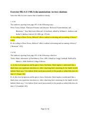 Exercise Mla 4 3 Documentation In Text Citations Answers