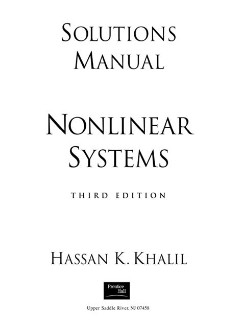exercises solution nonlinear system khalil