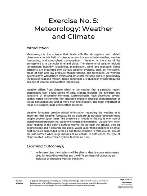 Full Download Exercises For Weather Climate Lab 