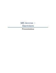 Download Exercises In Ms Access With Answers 