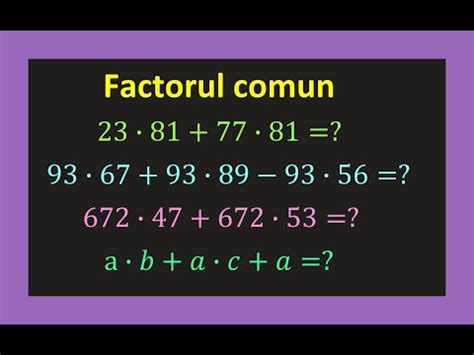 exercitii matematica clasa 5 factor comun por
