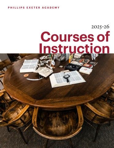 Exeter Courses Of Instruction