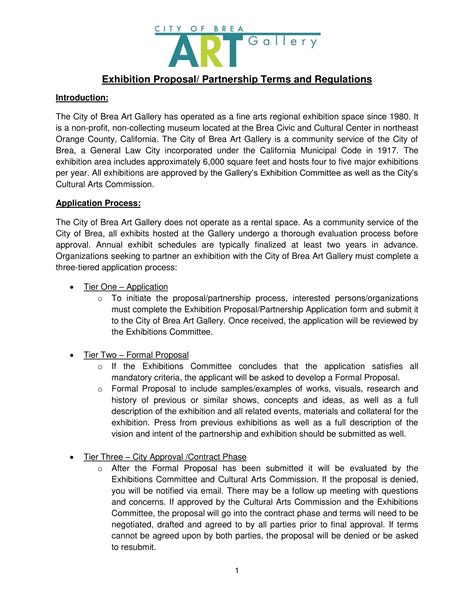 Exhibition Proposal Sample