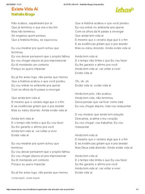 Existe Vida Aí Letra