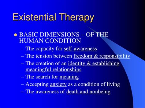 Existential Psychotherapy