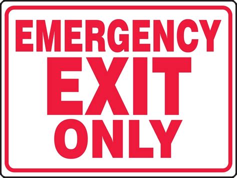 exit only